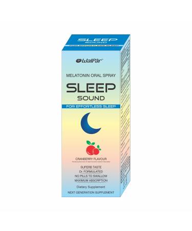 WALPAR Oral Sleep Spray Supplement (30ml) - Cranberry Flavored Sleep Aid Spray Drug & Gluten Free Instant Melatonin Spray for Sleep & Immune System Support - Non-Habit Forming Sleep Support Spray