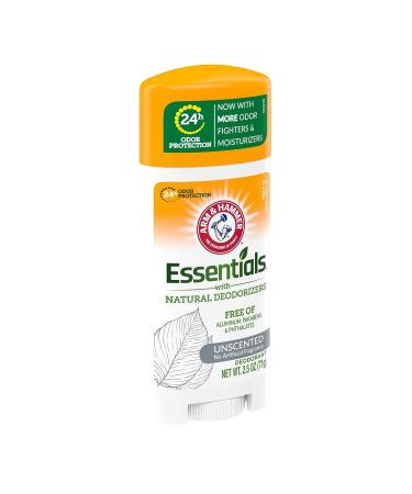 ARM & HAMMER Essentials Unscented Deodorant | Natural Deodorizers | Aluminum, Parabens & Phthalates Free | 2.5 Oz - Buy Online on GoSupps.com