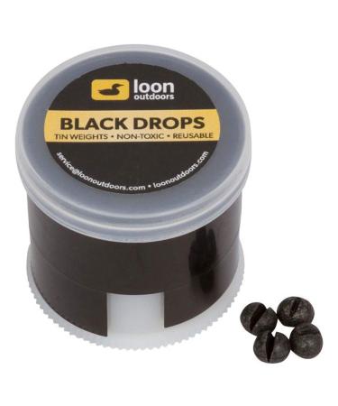 Loon Outdoors Black Drops Split Shot | Twist Pot #BB (0.4g)