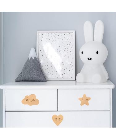Emoji Wood Animal Cabinet Buttons - 6 Piece Cartoon Bear Head Drawer Pulls for Children's Room Decor - Buy Online on GoSupps.com
