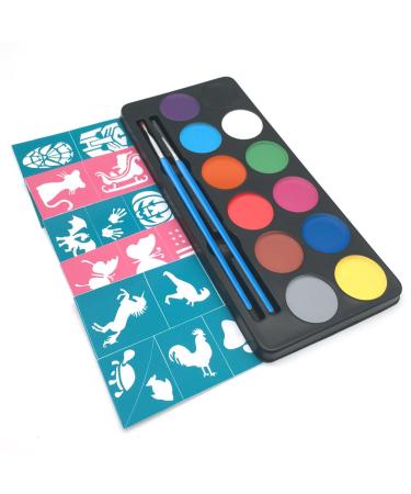 Maydear Kids Face Painting Kit - 12 Color Safe & Non-Toxic Water Based Paint (Matte Finish) - Buy Online on GoSupps.com