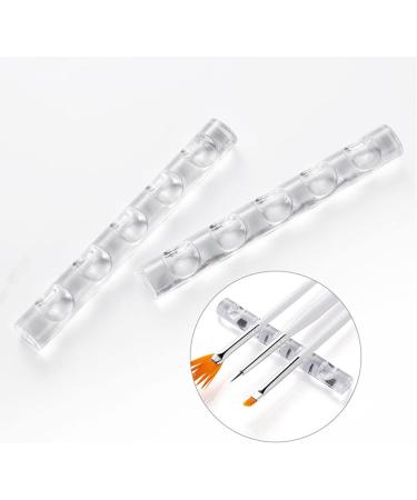 Nail Holder - 5-Grids Acrylic Brush Holder Stand - Clear Organizer Holder for Drawing Pens Manicure Nail Carving Pencils Pochy - Buy Online on GoSupps.com