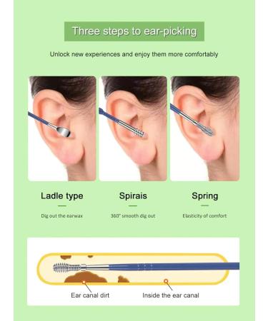 Buy Tusuge 6 Pcs Ear Wax Cleaner Kit - Stainless Steel Ear Wax Remover with Leather Case | Safe & Effective Ear Cleaning for Adults - Free International Shipping - Buy Online on GoSupps.com