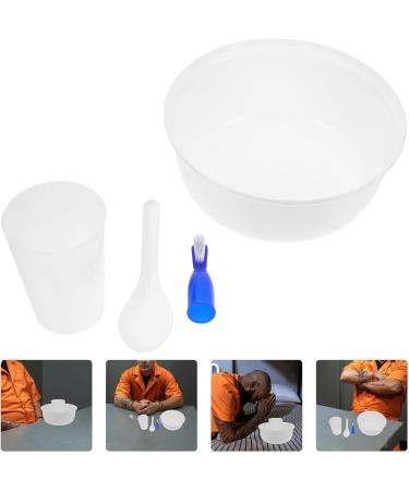 UPKOCH 4pcs Prison Cup & Bowl Set | Durable Spoon & Manual Toothbrush | Practical Mini Bowl for Travel & Outdoor - Buy Online on GoSupps.com