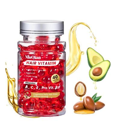 Hair Treatment Serum Capsules - Hair Treatment Serum - Vitamins A C E Pro B5 - No Rinse Conditioner for Women & Men