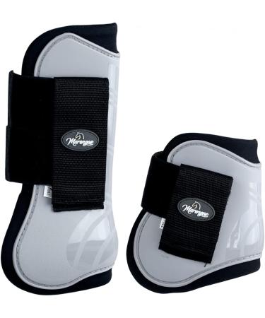 Marengos Tendon & Fetlock Boots Set of 4 - PRO Silver Grey for Thoroughbreds | International Shipping - Buy Online on GoSupps.com