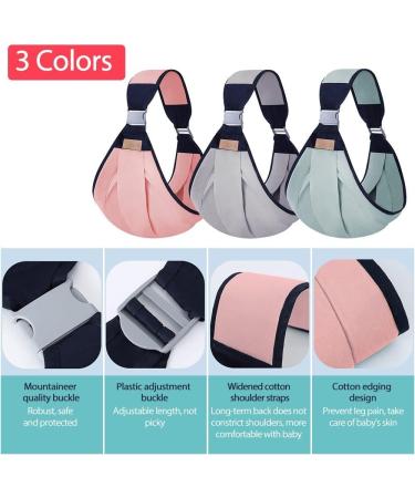 HINATAA Breathable Baby Sling | Adjustable Baby Carrier Wrap | Quick Dry & Thick Shoulder Straps | 0-36 Months (Pink A) - Buy Online on GoSupps.com