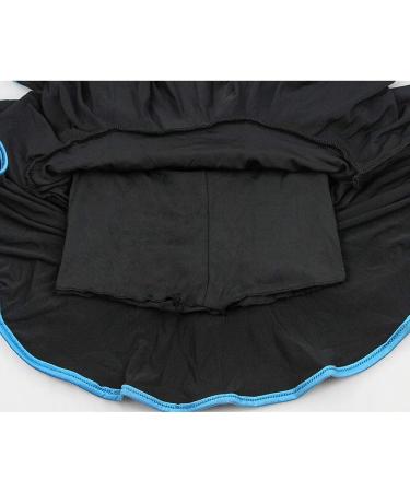 Daydance Girl's Latin Ballroom Dance Skirt with Boy Shorts - Black-blue, 7-9 Years - Buy Online on GoSupps.com