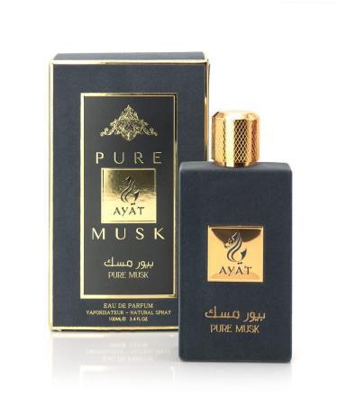 AYAT PERFUMES - 100ml - Eau De Parfum for Women - Arabian Oriental Scent - Dubai Perfume Made and designed in United Arab Emirates (Pure Musk)