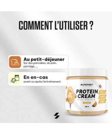 SUPERSET NUTRITION Protein Cream (250g) P tes Tartiner Prot in es La meilleure des p tes tartiner prot in es ! 250 gramme - Buy Online on GoSupps.com