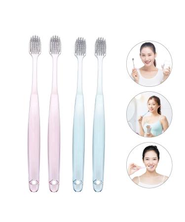 6-Pack Firm Bristle Adult Toothbrushes with Crystal Handle | Premium Oral Health Care - Buy Online on GoSupps.com