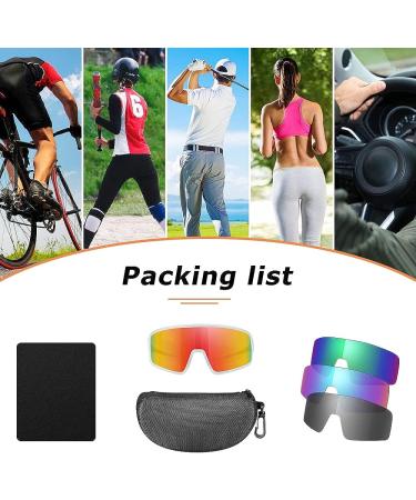 ZHA ZHA UV400 Cycling Glasses for Men and Women - Outdoor Sport Sunglasses for Baseball, Running, and Cycling - Buy Online on GoSupps.com