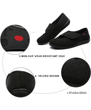 WCXTY Closed Slippers Men's and Women's Diabetic Arthritis Therapy Shoes - Size 10 Black - Buy Online on GoSupps.com