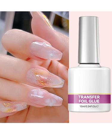 Fmzrbnih NailFoil Transfer Glue 10 ml Manicure adhesive slow-drying sticky top coat gel multi-nail accessory | Professional salon use or home manicure - Buy Online on GoSupps.com