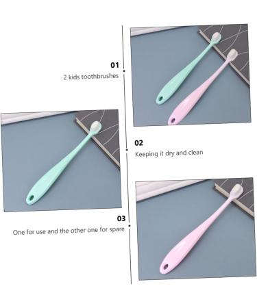 Minkissy 2-Pack Children's Toothbrushes | Dental Care for Toddlers & Infants | Safe Tooth Cleaning for Newborns - Buy Online on GoSupps.com