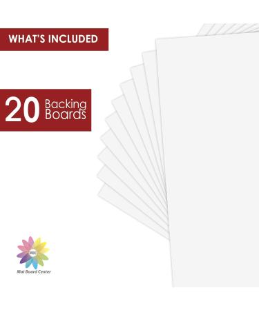 Mat Board Center 16x20 Backing Board - 20 Pack Full Sheet for Art Prints - White Backing - Buy Online on GoSupps.com