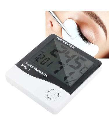 Digital Thermometer Hygrometer Electronic Temperature Humidity Test Time Calendar Alarm Clock Function Thermometer Hygrometer Eyelash Grafting Tool - Buy Online on GoSupps.com