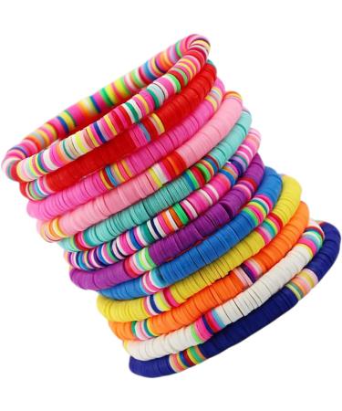 ABOOFAN 24 Pcs Clay Bracelet Bohemia Bracelets Stackable Bracelet Bracelets Aesthetic Elastic Bracelet Summer Beach Bracelets Summer Beach Jewelry Wafer Decorate Miss Polymer Clay - Buy Online on GoSupps.com