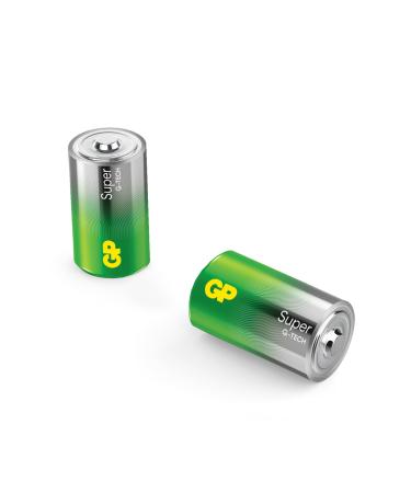D Mono Battery GP Alkaline Super 1.5 V Pack of 2