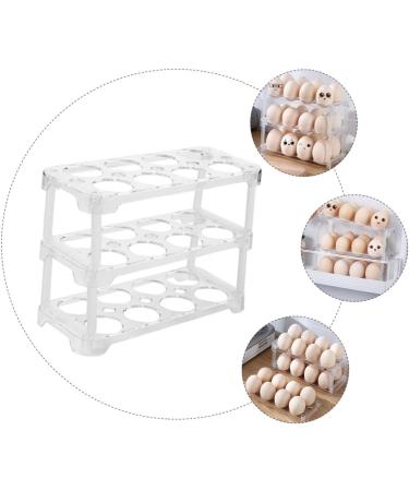 Zerodeko 2 Pcs Transparent Egg Lattice Plastic Drawers Fridge Egg Container Kitchen Supplies Eggs re-usable - Buy Online on GoSupps.com