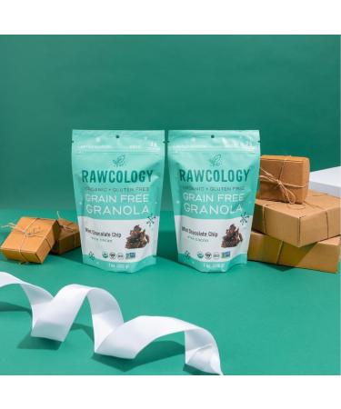 Rawcology - Holiday Mint Chip Duo Organic Granola | Grain Free Granola | Gluten Free Granola | Healthy Cereal | Vegan Low Sugar Keto Paleo Peanut Free NON-GMO Allergen Friendly (2 x 200g) - Buy Online on GoSupps.com