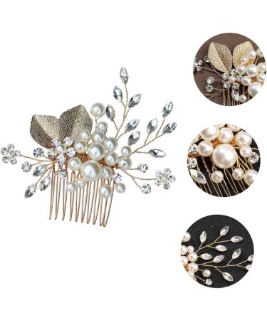 Angoily Beaded Hair Comb Flower Girl Hair Accessories Crystal Headpiece Wedding Hair Clip Flower Girl Headpiece Bridal Hair Hoop Hair Pin Tiara Wedding Hairpin Rhinestones Leaf Girl Child - Buy Online on GoSupps.com