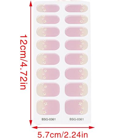 Semi Cured Gel Nail Strips Patches Sliders UV/LED Lamp Cured Adhesive Long Lasting Full Cover Gel Nail Stcikers Manicure Self Adhesive Nail Wraps Wedding Nail Stickers Party Nail Art Bsg0345 - Buy Online on GoSupps.com