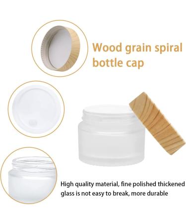 Meiyiday 6-Piece Glass Treats Set with Bamboo Lid - 30ml Clear Glass Containers for Creams Mini Candles Cosmetics & Essential Oils - Buy Online on GoSupps.com