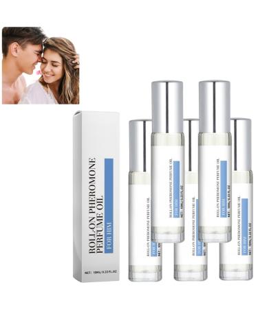 Valentine's Day Rose Perfume Men's Rose Perfume Men's Portable Perfume Portable Pheromone Perfume Boxed Rose Pheromone Perfume Oil 5pcs