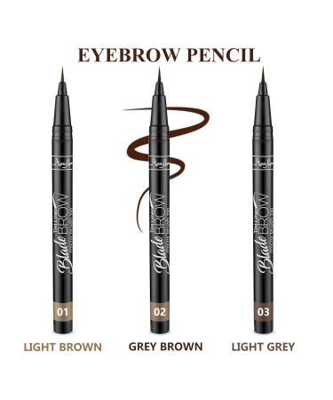 MARIA AYORA Liquid Eyebrow Pencil - Longlasting Waterproof Smudgeproof Brow Tint Pen - Grey Brown (Pack of 2) - Buy Online on GoSupps.com