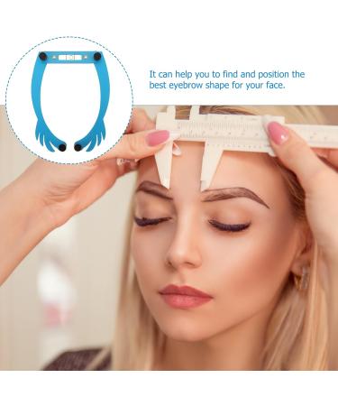 Angoily Aluminum Alloy Embroidery Level Ruler Eyebrow Shaper Kit Brow Mapping Kit Eyebrow Trimming Set 25.5x1.3cm Blue - Buy Online on GoSupps.com