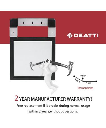 DEATTI Large Unbreakable Hand Mirror with Silicone Handle | Salon Barber Shop Vanity Mirror - Black 8.2 x 11.8 inches - Buy Online on GoSupps.com