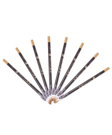 MUSISALY 8pcs Eyebrow Pen Wooden Eyeliner Pencil Eyebrow Pen Pencil 1 count (Pack of 1) Black