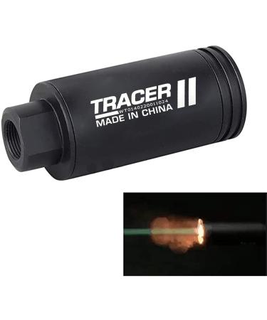 WoSporT Mini Simulated Spitfire Tracer Unit Lighter S Tactical Airsoft Automatic Gun Pistol Light BBS Glow in Dark for 14mm CCW / 10mm CW Thread M14 CCW Thread to M11 CW Thread Airsoft Guns Pistol
