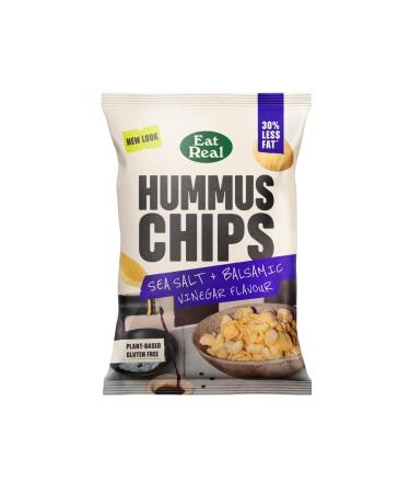 Eat Real Sea Salt & Balsamic Vinegar Hummus Chips 1 x 110g - Buy Online on GoSupps.com