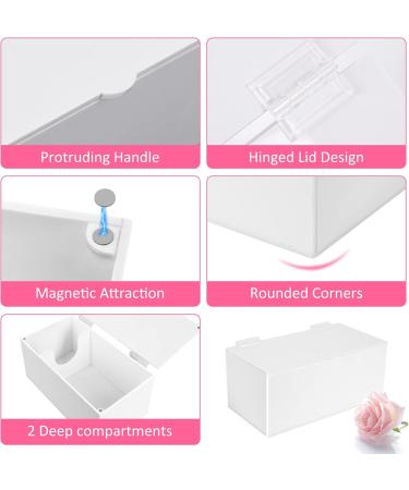Chengfu Acrylic Magnetic Sanitary Napkin Container - Women's Bathroom Pad Holder for Period Use - White - Buy Online on GoSupps.com