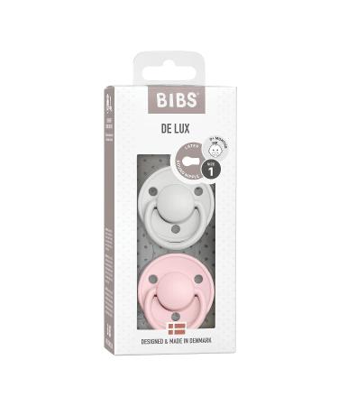 BIBS De Lux Collection Pacifiers - BPA-Free Danish Soothers (Set of 2) - Blossom/Haze Color - Size 0-6 Months - Buy Online on GoSupps.com
