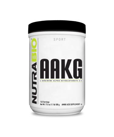 NutraBio Arginine AKG Workout Supplement Powder 500g Helps Support Lean Mass Gains Boost Nitric Oxide and Enhance Muscle Growth