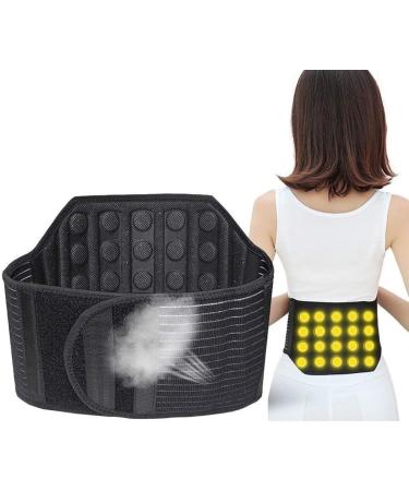 Wgust Lumbar Support Belt - Self-Warming Adjustable Compression for Men & Women - Black M/Medium - Ideal for Herniated Disc Relief - Buy Online on GoSupps.com
