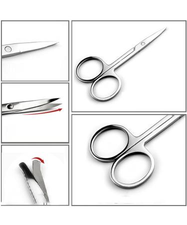 Stainless Steel Curved Tip Thin Blade Cuticle Scissors Nail Clippers Trimmer Dead Skin Remover Manicure Tools Eyebrow Toos Scissors - Buy Online on GoSupps.com