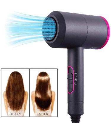 Hair Dryer 1800W Ionic Blow Dryer Professional Hairdryer Powerful Ac Motor 3 Temperature 2 Speed & 1 Cool Setting Quick Drying Less Hair Damage 110-240V/B (A) - Buy Online on GoSupps.com