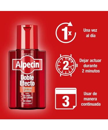 Alpecin Doble Efecto Anti-hair loss and anti-dandruff caffeine shampoo 2x200 ml - Buy Online on GoSupps.com