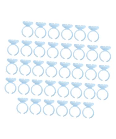 POPETPOP POPETPOP 100pcs Eyelash Ring Cutter Eyelash Glue Ring Eyelash Extension Glue Holder Pigment Ring Glue Cups for Eyelash Extension Flower Cup