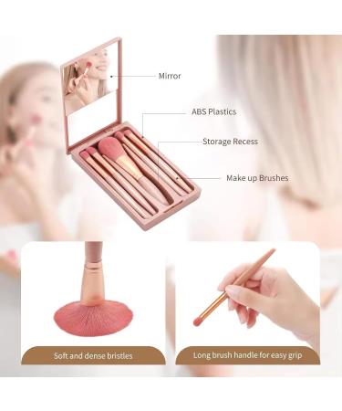 8 Sets Travel Makeup Brush - Mini Bridesmaid Gift & Portable Brush Set for Weddings & Bachelorette Parties (Pink - Buy Online on GoSupps.com