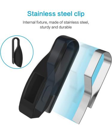 EEweca 2-Pack Clip for Fitbit Inspire or Inspire HR - Black+White Holder Accessory - Buy Online on GoSupps.com