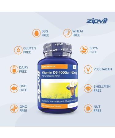 Vitamin D 4000iu 360 Micro Tablets | Vegetarian Society Approved | Bone Health & Immune Support | 12 Month Supply - Buy Online on GoSupps.com