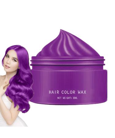 Xijobido Hair Color Wax 30ml Hair Color Wax Washable Color Mud Styling Cream for Teens Festivals Parties Cosplay Purple C