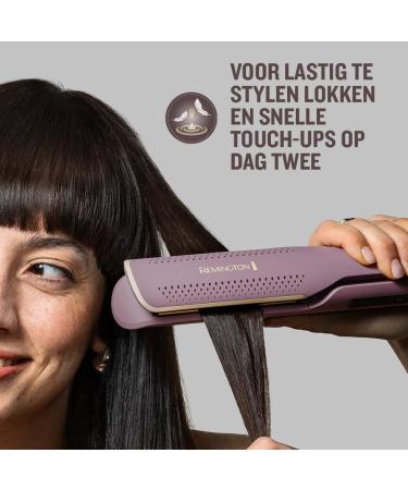 Remington Airvive AS8930 2in1 hot air brush for wet and dry cleaning with ionic technology microconditioner LED display and curved antifrizz coating - Buy Online on GoSupps.com