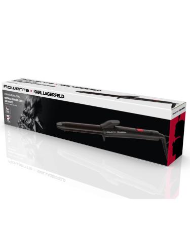 Rowenta X Karl Lagerfeld CF321L Curling Iron - 25mm | Keratin & Fine Coating | Fast Heating | Constant 200 C | Natural Waves & Curls | Black/Red - Buy Online on GoSupps.com