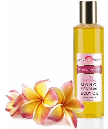 Bleu & Marine Bretania-Monoi Blossom Massage Oil |Tropical spa experience at home |For all skin types |Reduces stretch marks & cellulite |200 ml